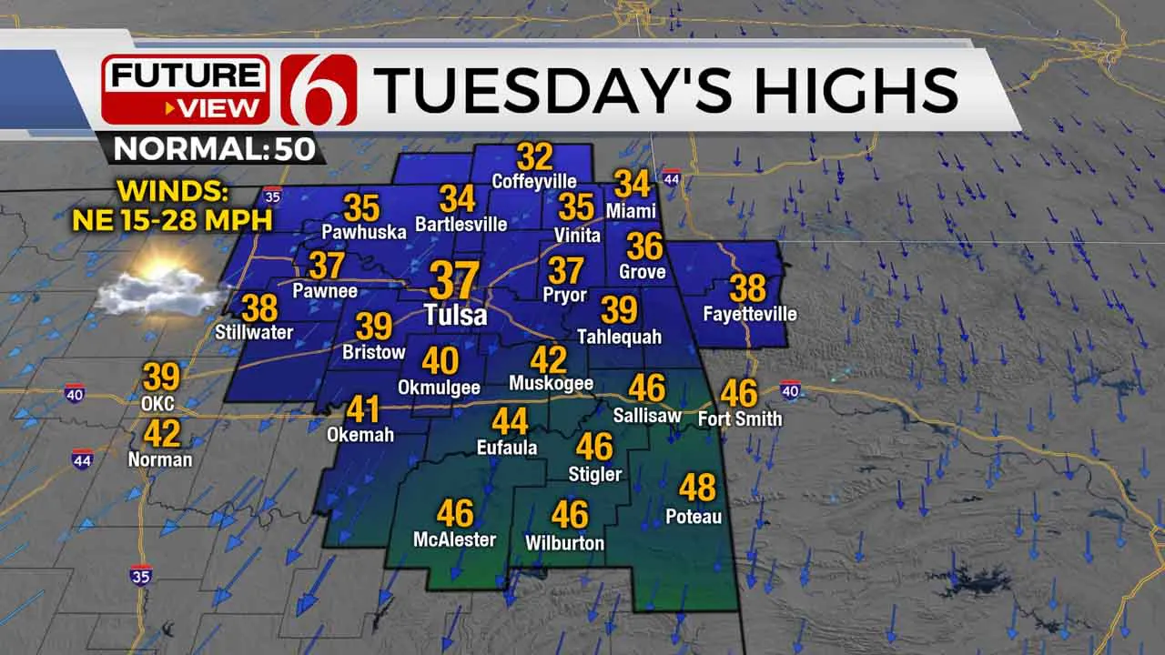Cold, Blustery Weather Returns To Green Country 